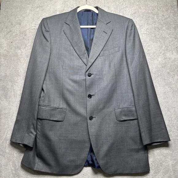 Patrick Hellmann Loro Piana Super 130s‎ Black Wool Blazer 42R US Sport Coat